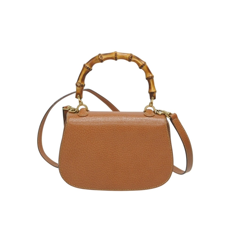 GUCCI Bamboo bag handbag shoulder brown leather - Picture 2 of 10
